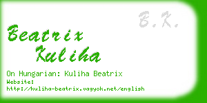 beatrix kuliha business card